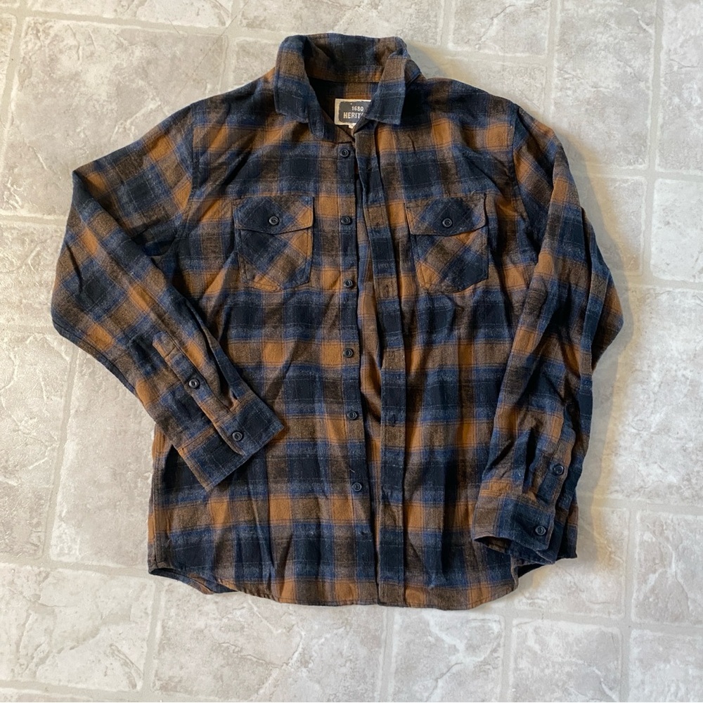 Heritage Blue and Brown Plaid Shirt